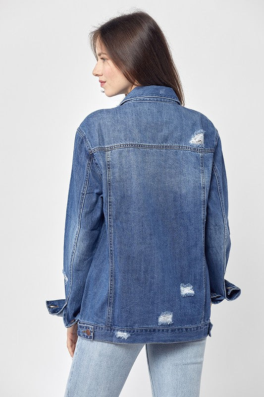 Loose Fit 90s Distressed Jacket