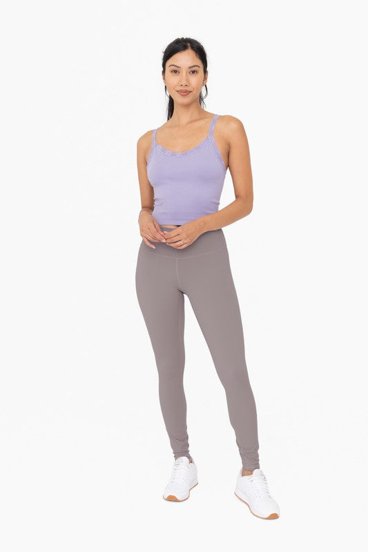 Ribbed Lace Trim Tank