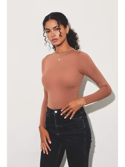 High Neck Long Sleeve Bodysuit