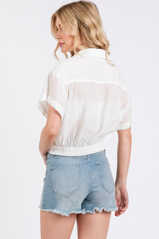 Front Twist Crop Top