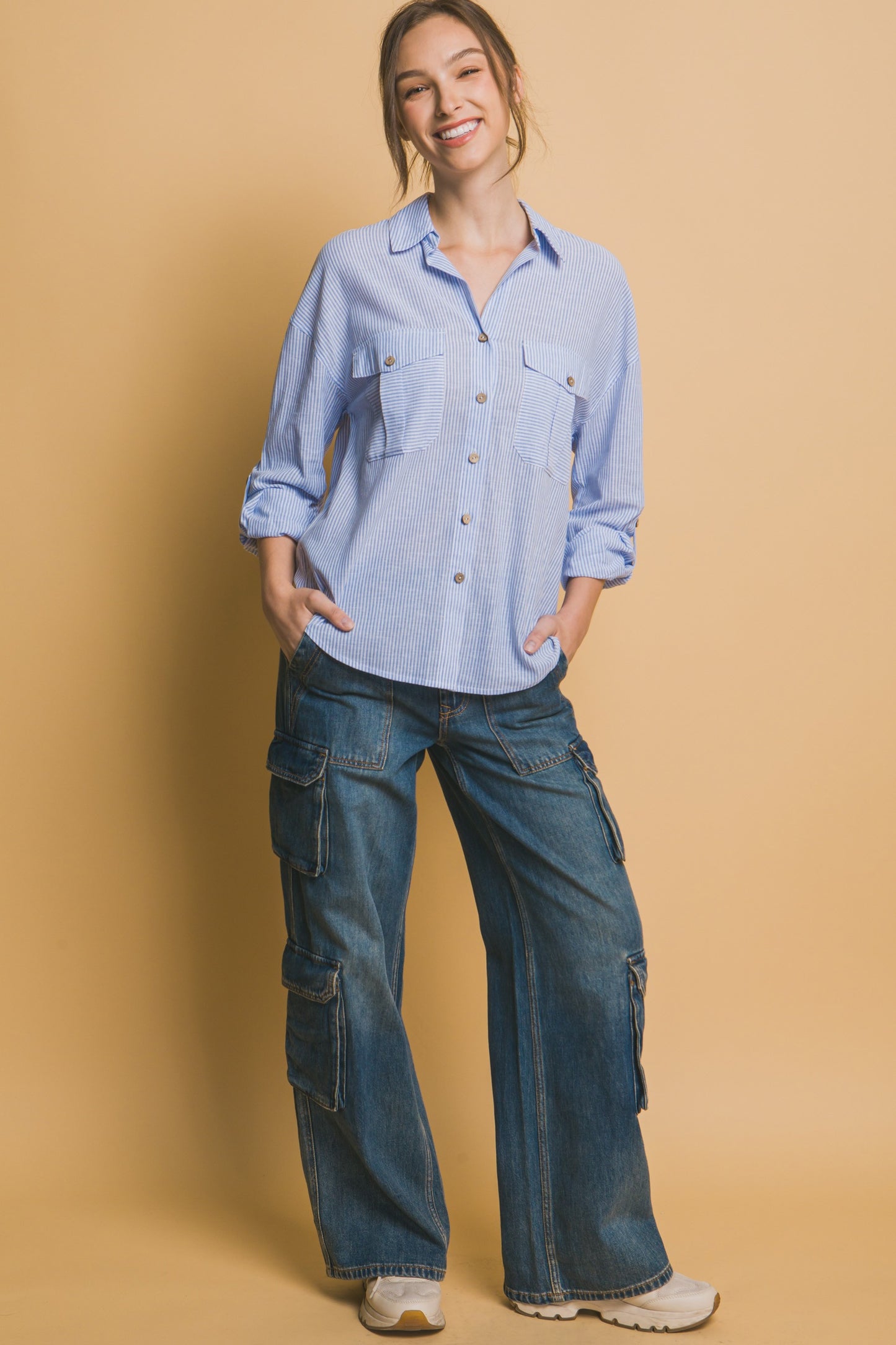 Classic Button Stripe Shirt