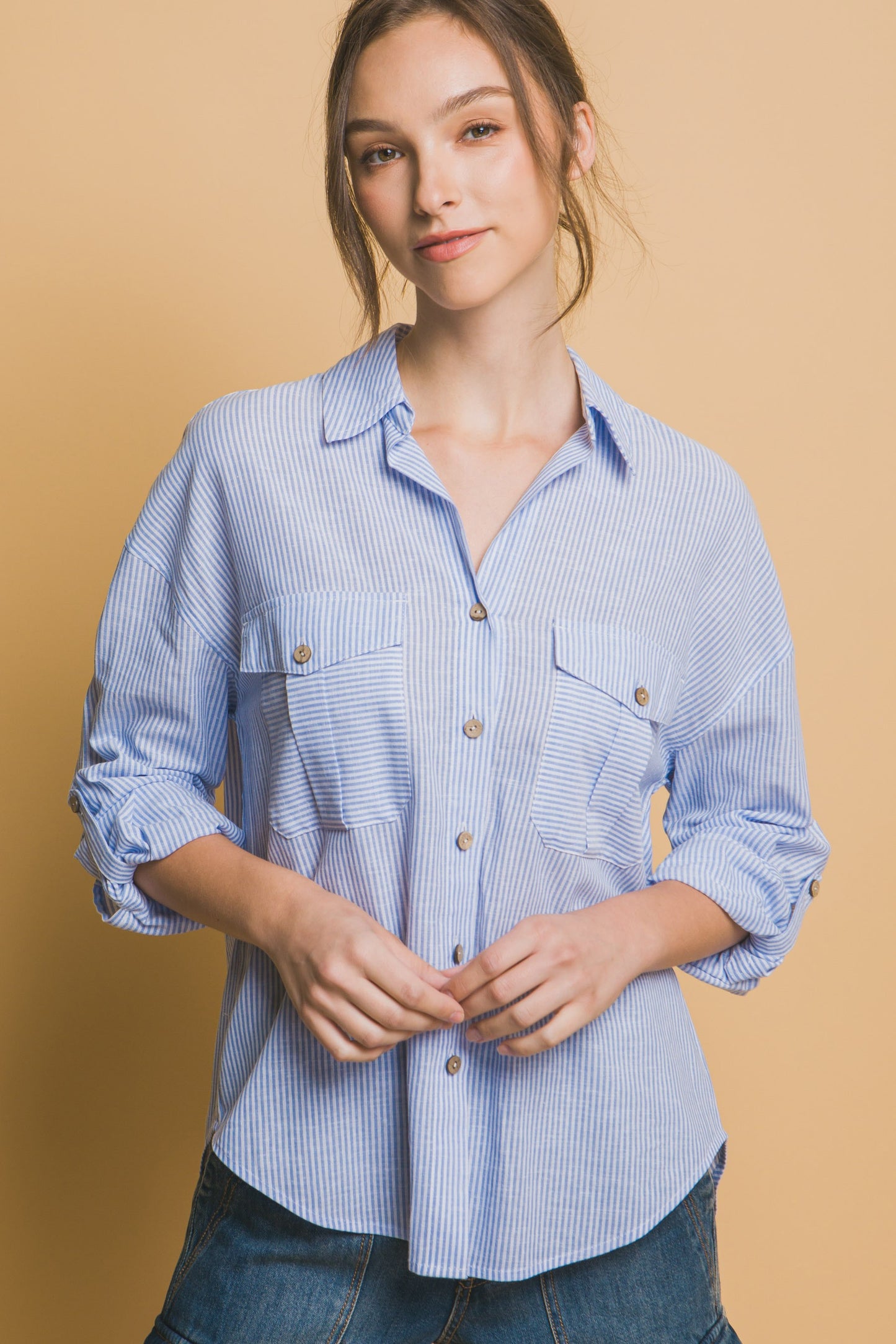 Classic Button Stripe Shirt