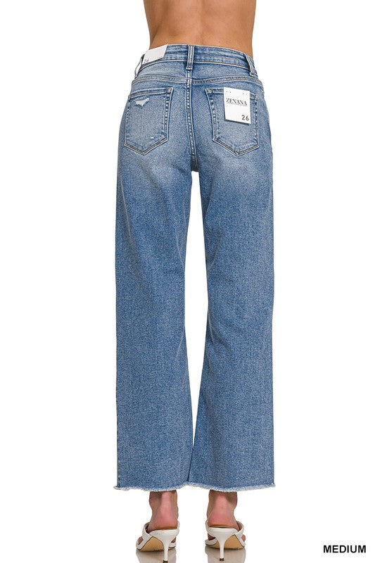 High-Waist Straight Leg Jeans