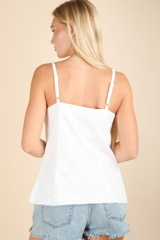 Button Down Woven Top
