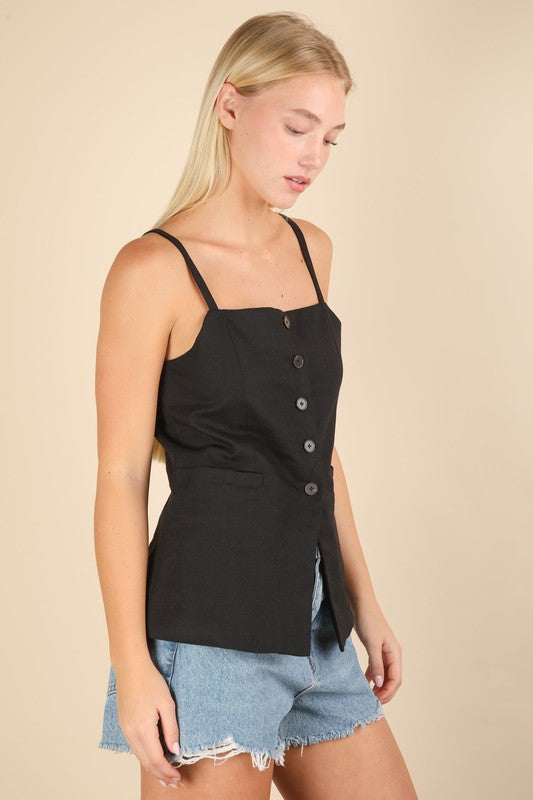 Button Down Woven Top