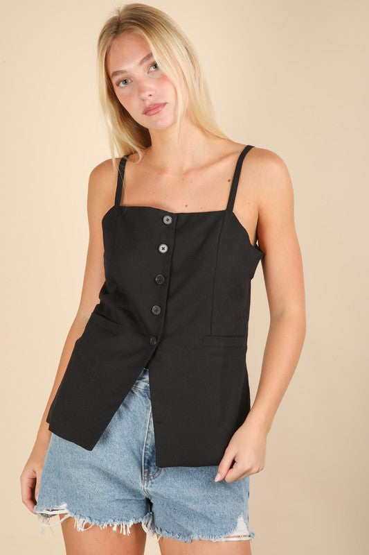 Button Down Woven Top