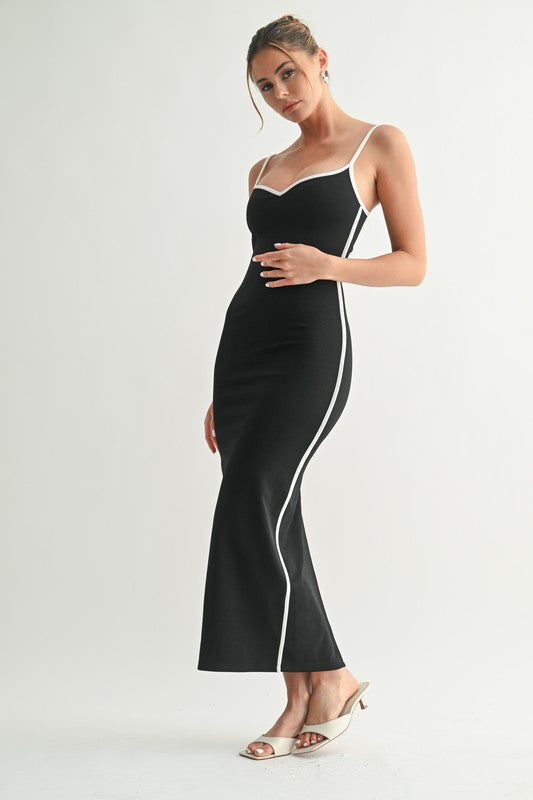 Contrast Bodycon Dress