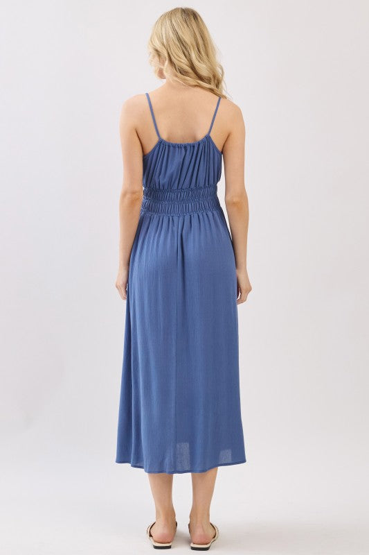 Smocked Waist Midi Dress