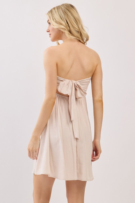 Tie-Back Mini Dress