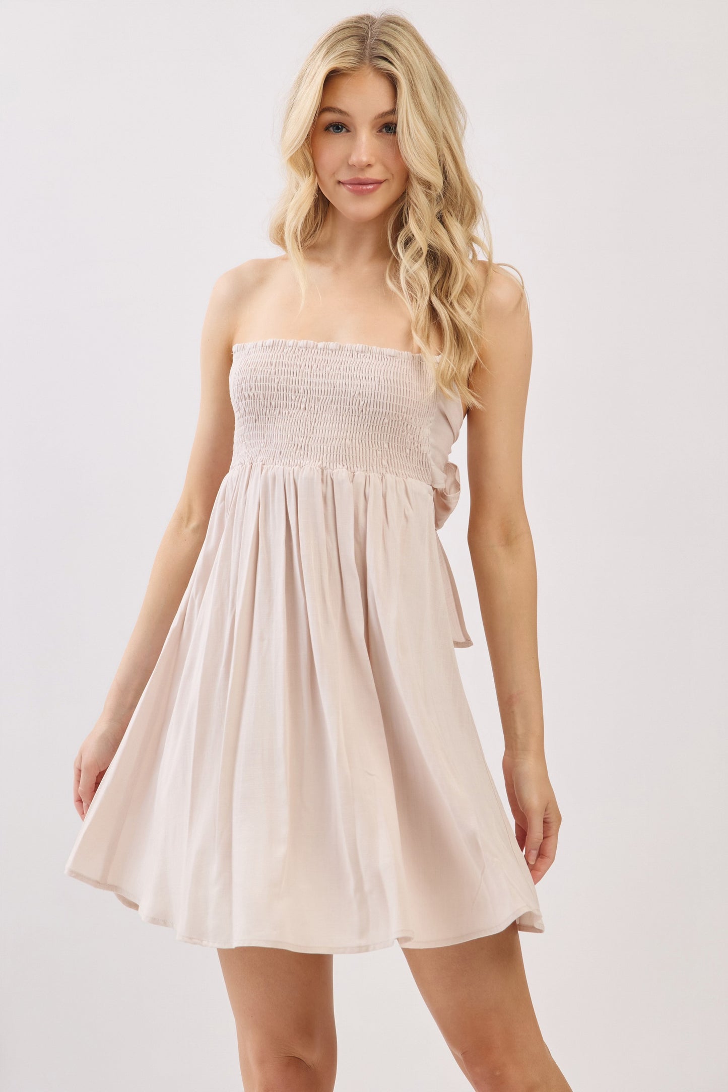 Tie-Back Mini Dress