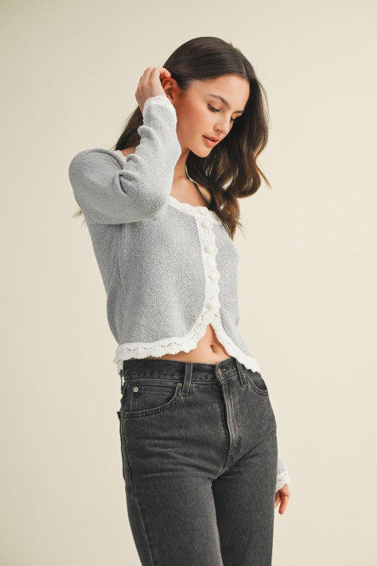 Scalloped Edge Cardigan