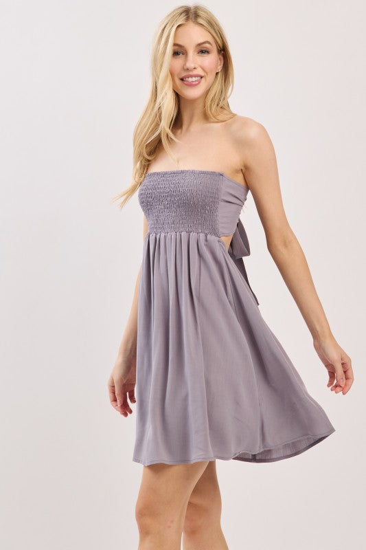 Tie-Back Mini Dress
