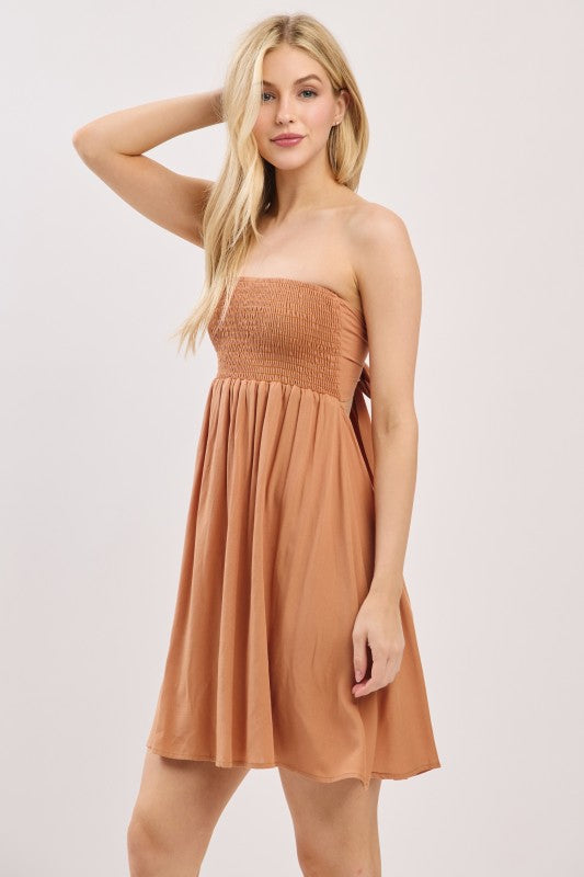 Tie-Back Mini Dress