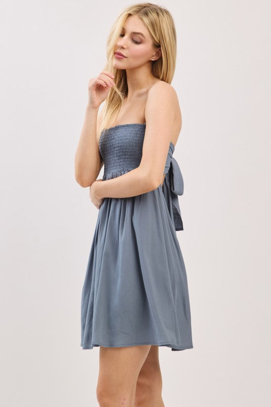 Tie-Back Mini Dress
