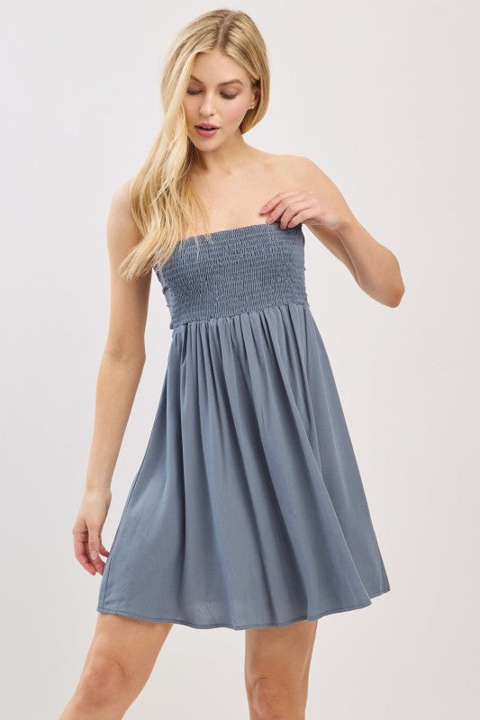 Tie-Back Mini Dress