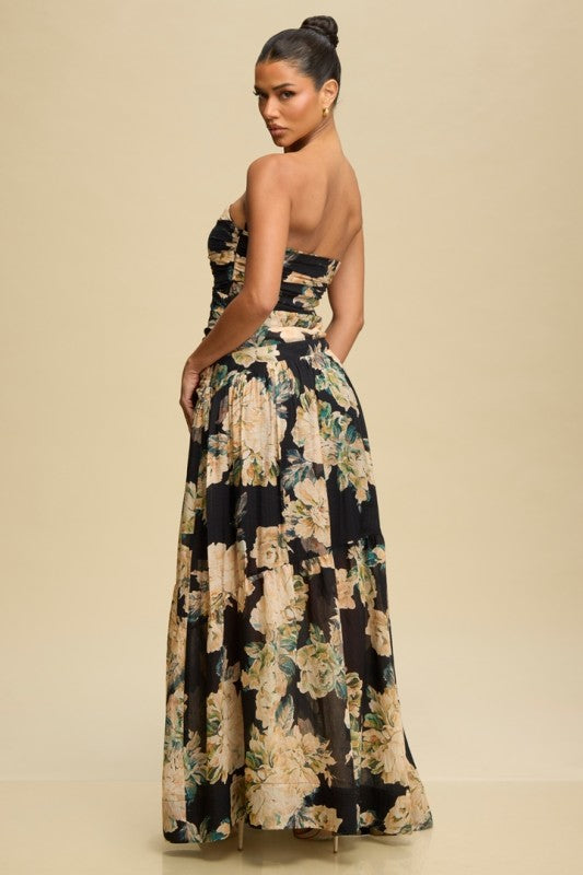 Vintage Floral Maxi Dress
