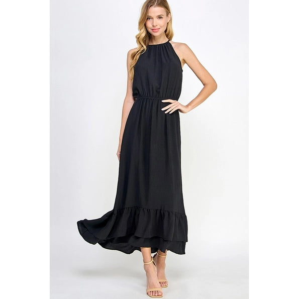 Halter Neck Maxi Dress