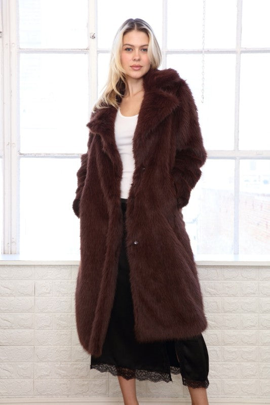 Faux Fur Overcoat