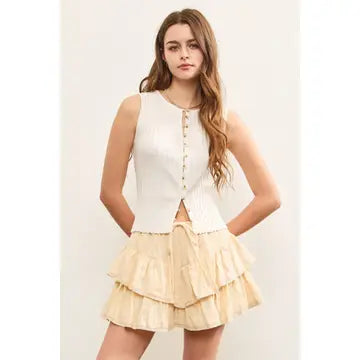 Button Closure Top