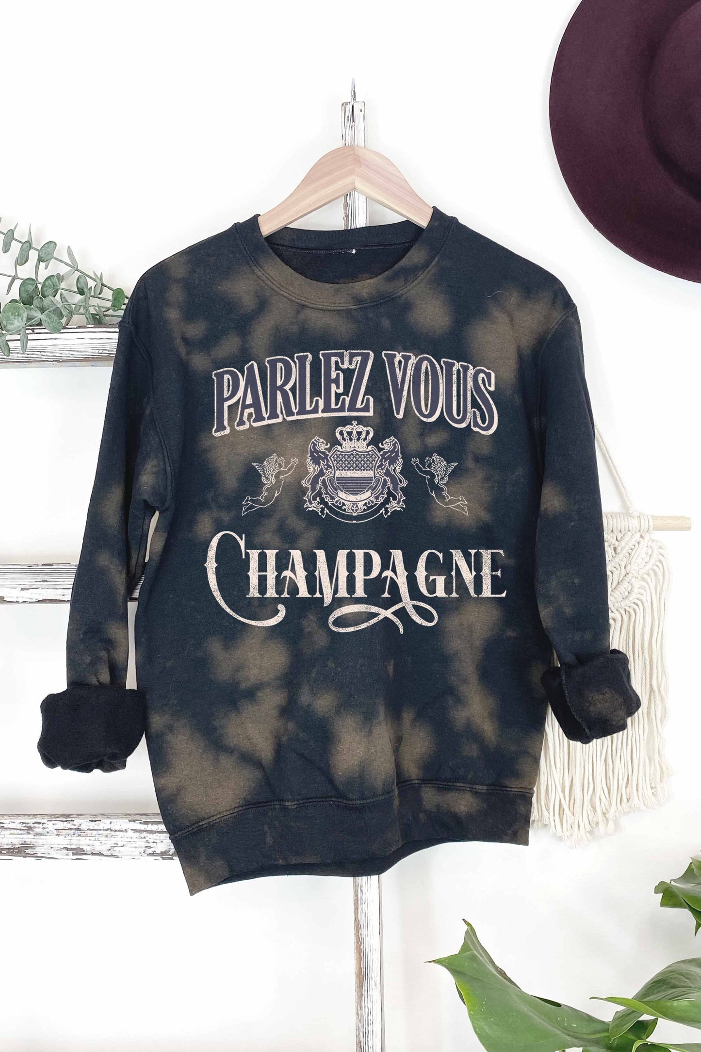 Champagne Tie Dye Crewneck