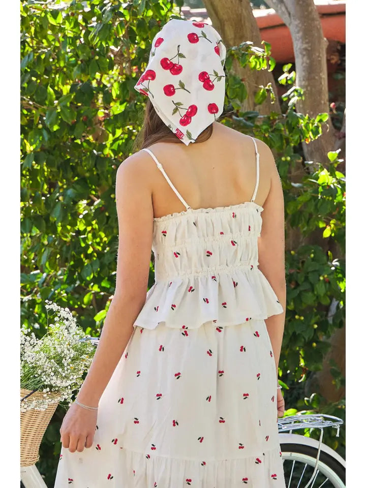 Embroidered Cherry Tank