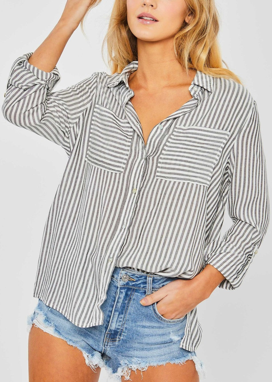 Sherrie Striped Button Down Shirt