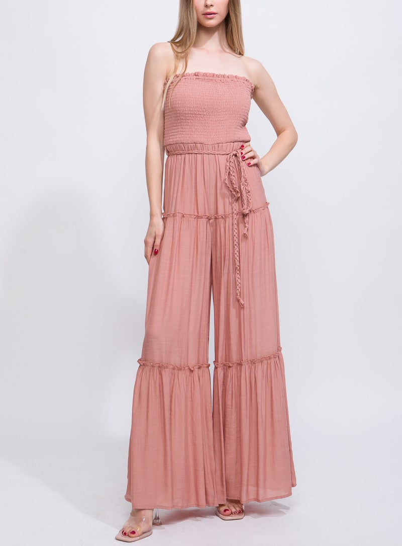 French Rivera Ruffled Jumpsuit