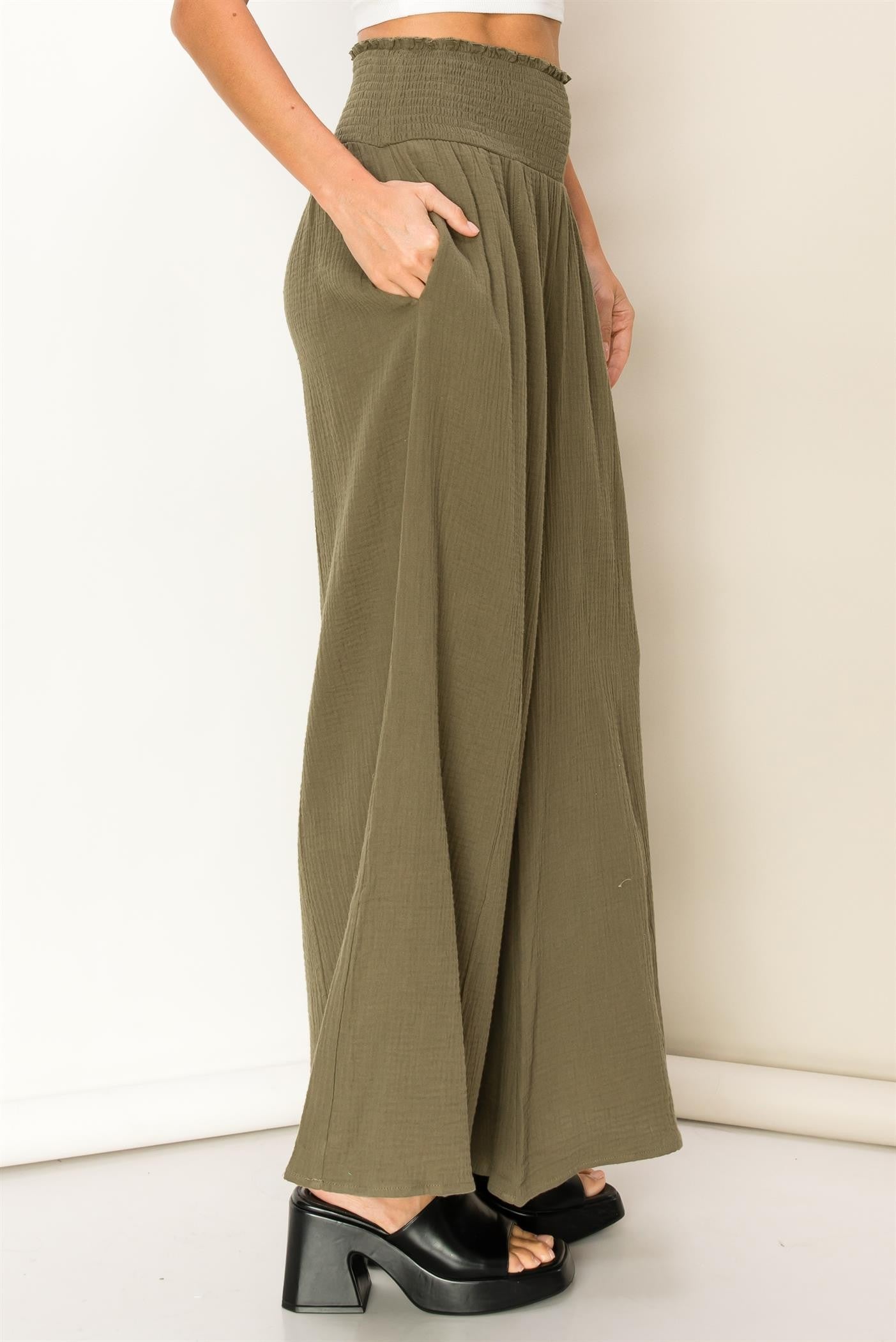 WIDE HIGH WAIST WIDE LEG PANTS