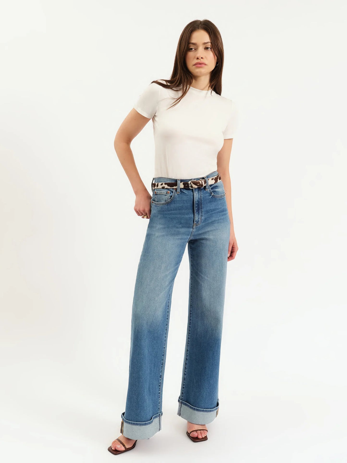 High Rise Cuffed Jean