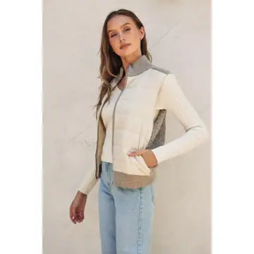 Puff Sherpa Contrast Vest