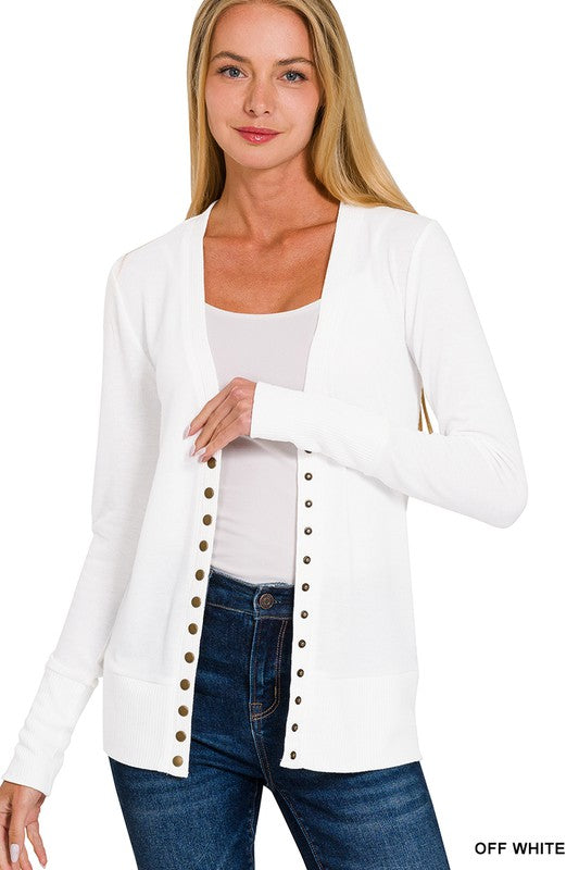 Snap Button Down Cardigan