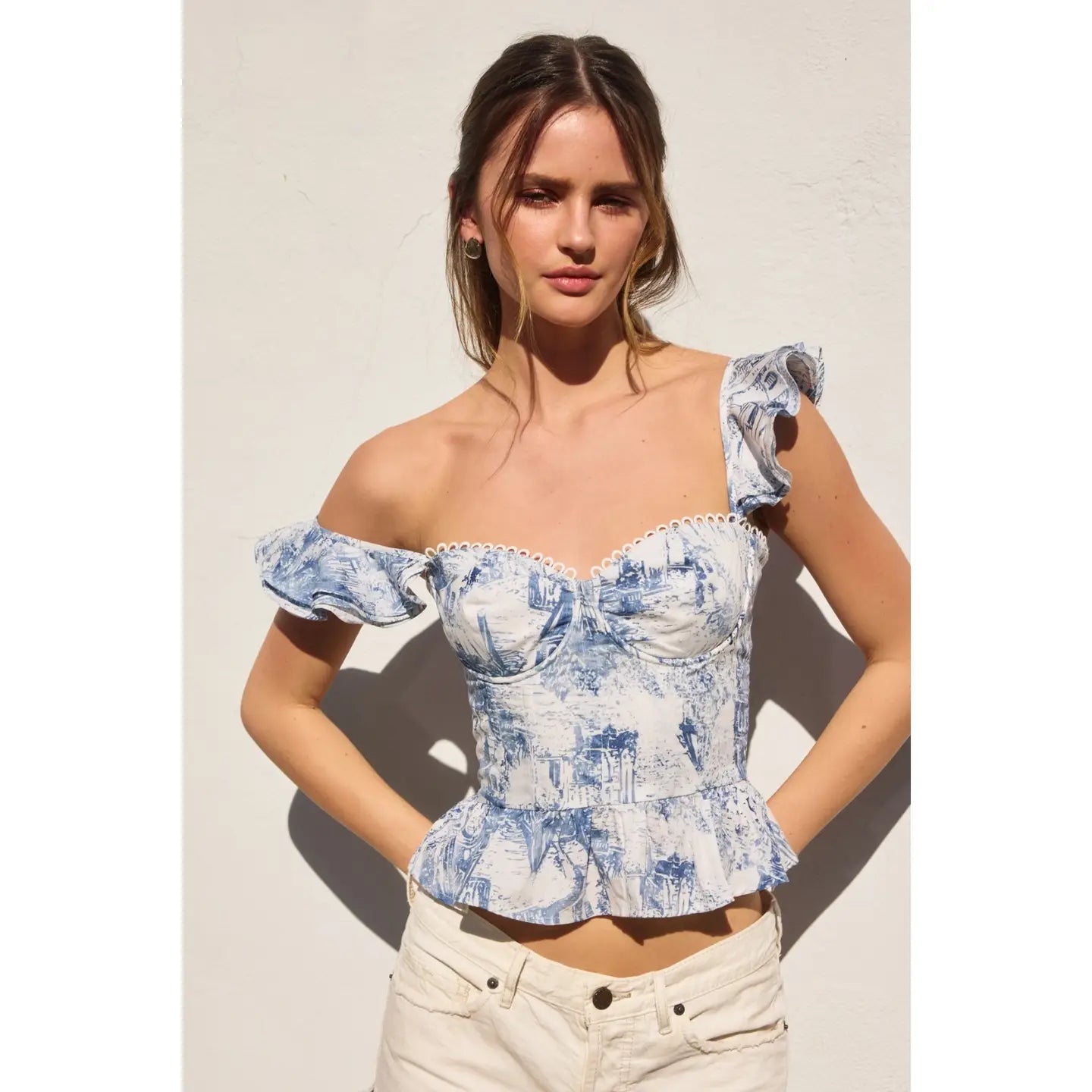 Coastline Corset Flutter Top