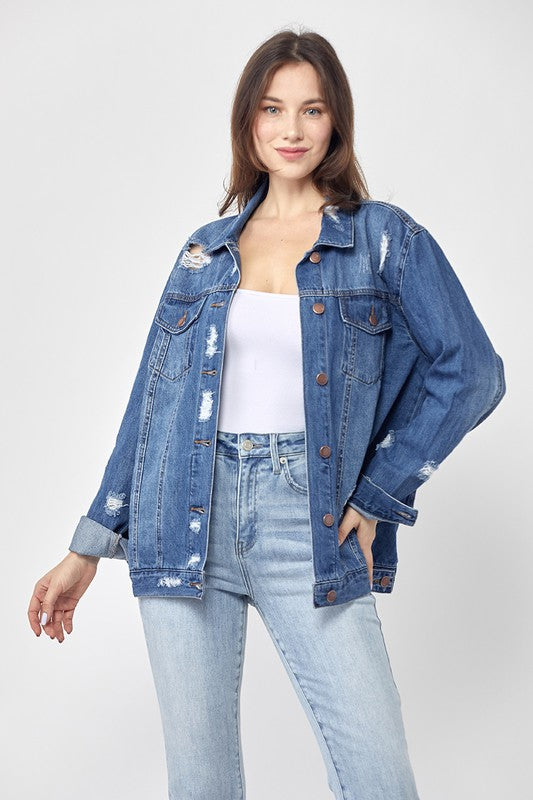 Loose Fit 90s Distressed Jacket