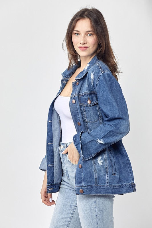 Loose Fit 90s Distressed Jacket