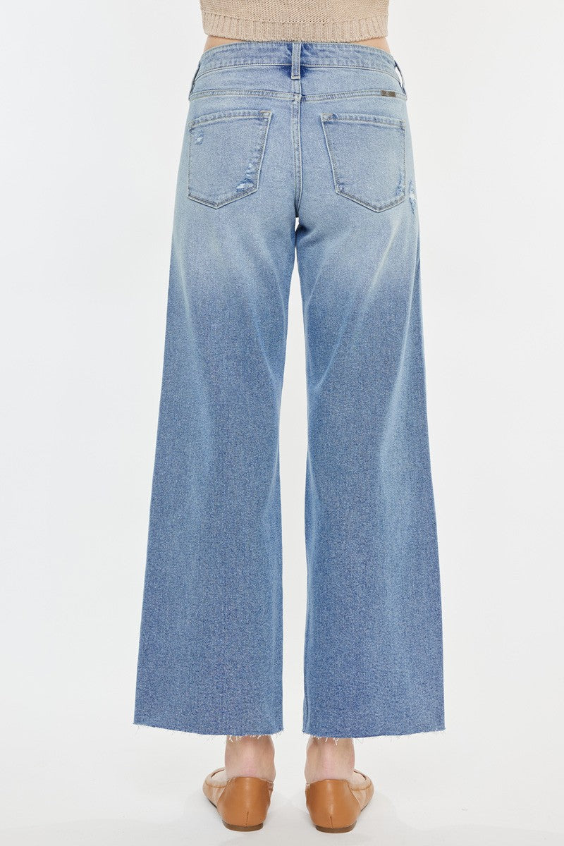 Mid Rise Wide Leg Jeans