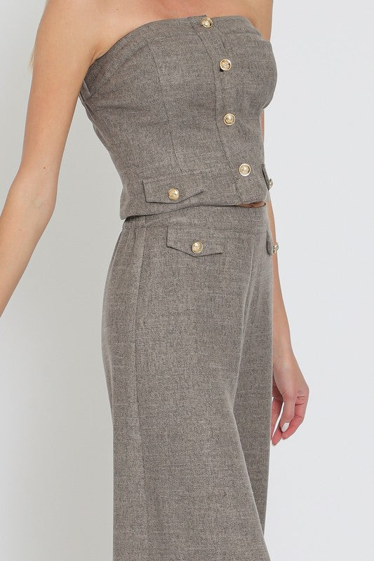 Button Down Tube Top