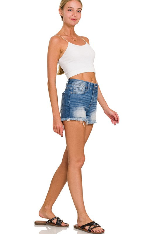 Frayed Denim Shorts