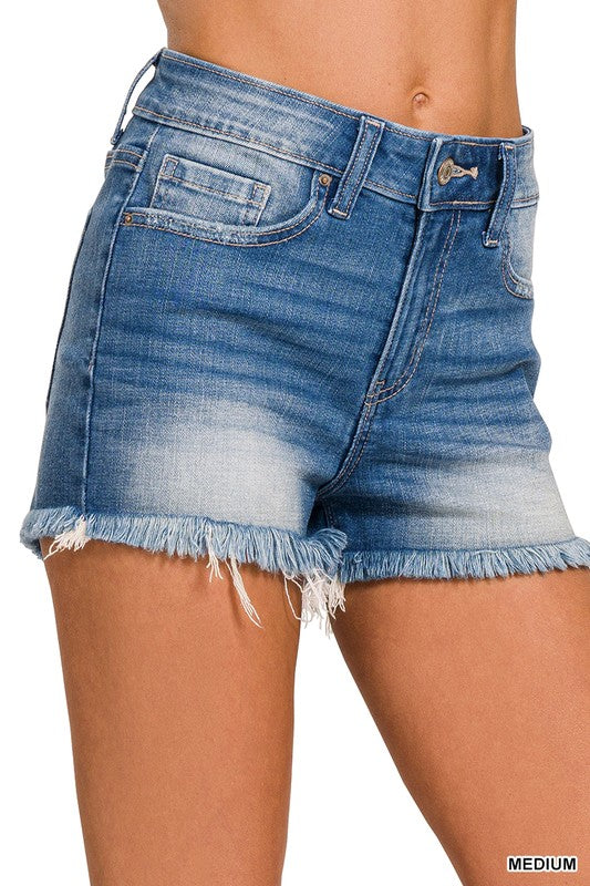 Frayed Denim Shorts