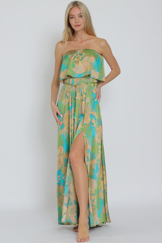 Floral Belted Maxi Dress