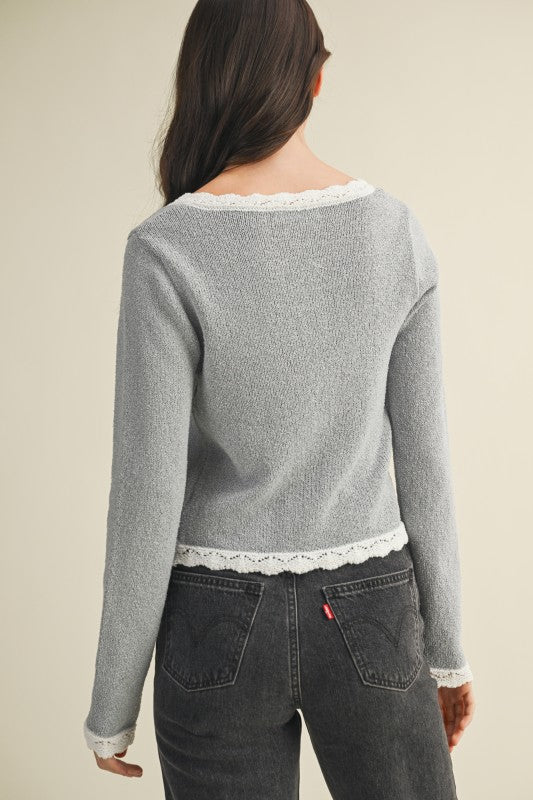 Scalloped Edge Cardigan