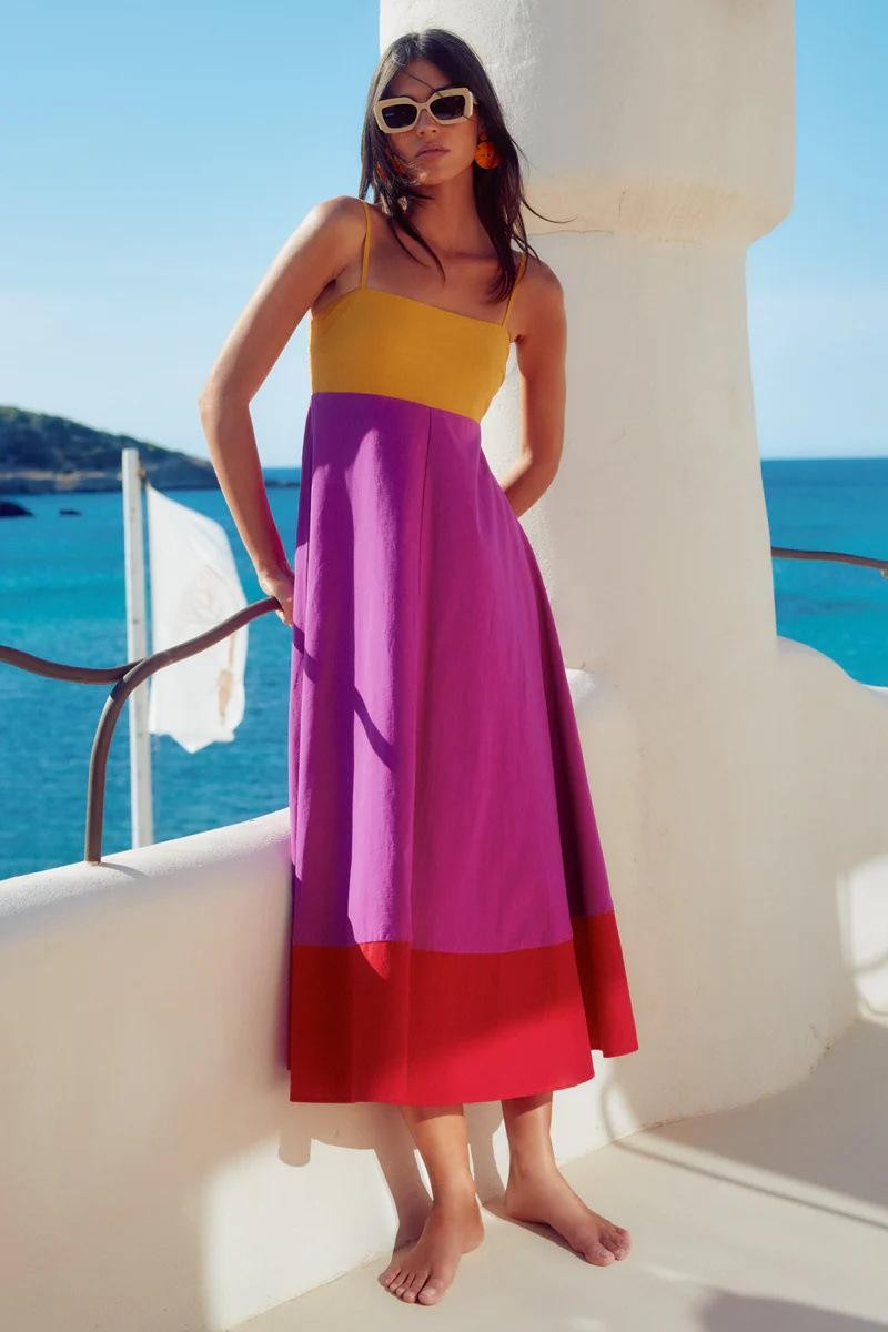 Elegant Spaghetti Strap Maxi Dress