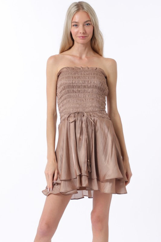 Smocked Belted Dress