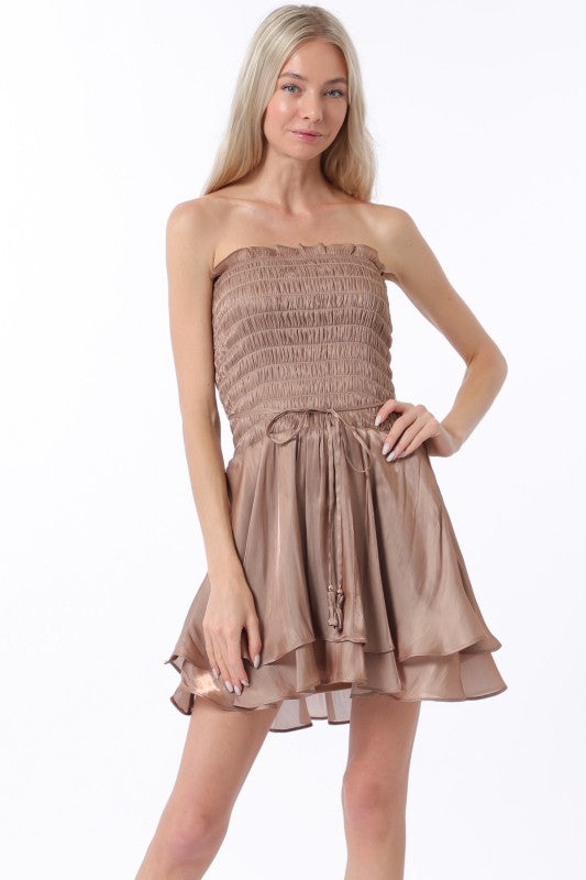 Smocked Belted Dress