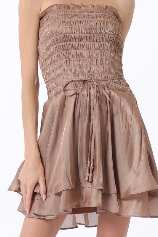 Smocked Belted Dress