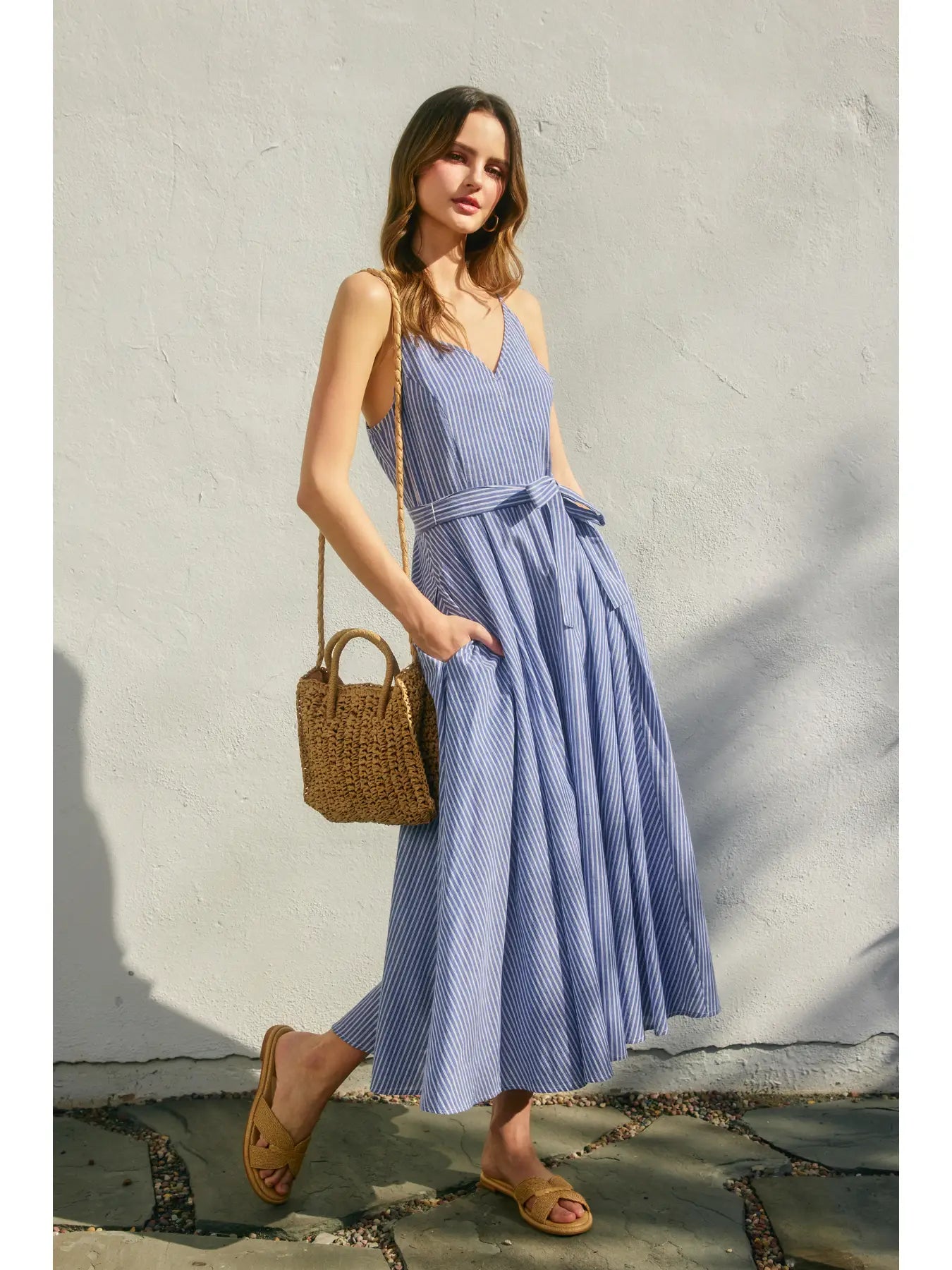 Better Off Plunging Fit and Flare Dress