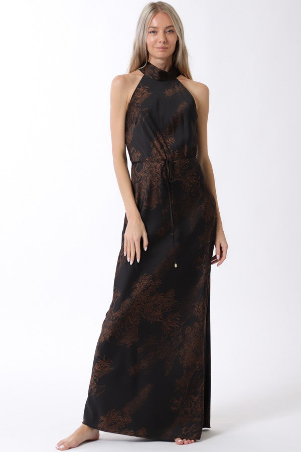 Mock Neck Maxi Dress