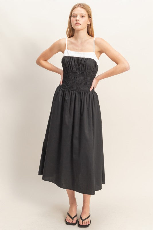 Smocked Midi Dress