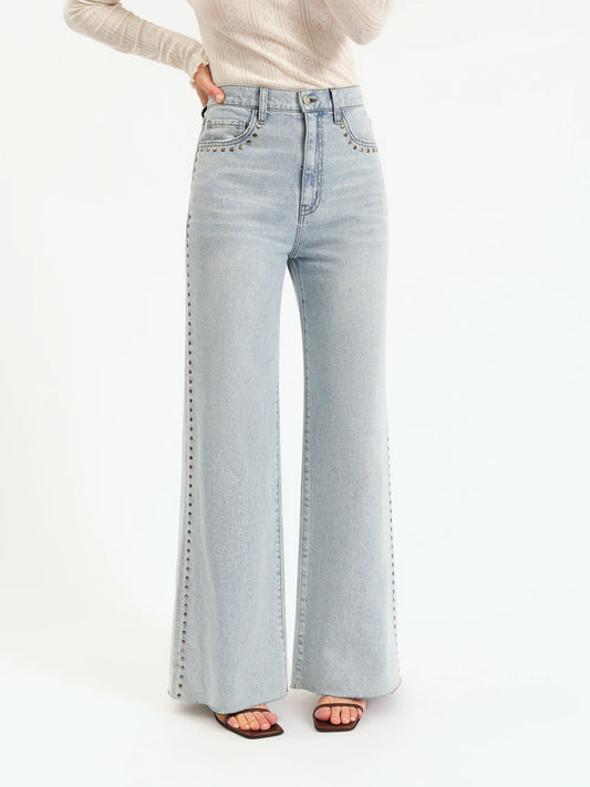 High Rise Studded Jean