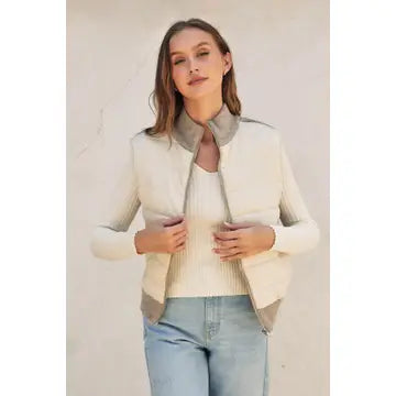 Puff Sherpa Contrast Vest