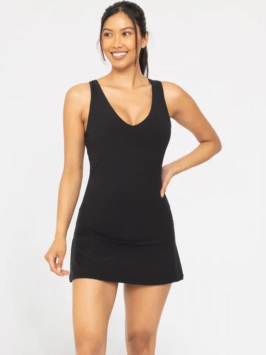 Versatile V-neck Active Dress